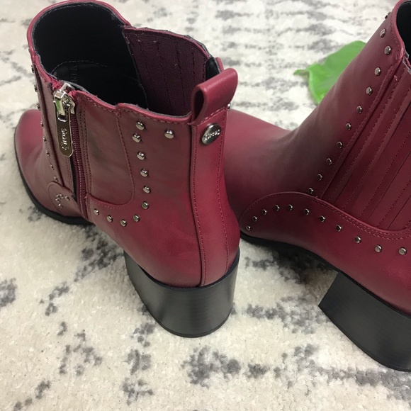 CIRCUS SAM EDELMAN MAROON ANKLE BOOT - Picture 5 of 6
